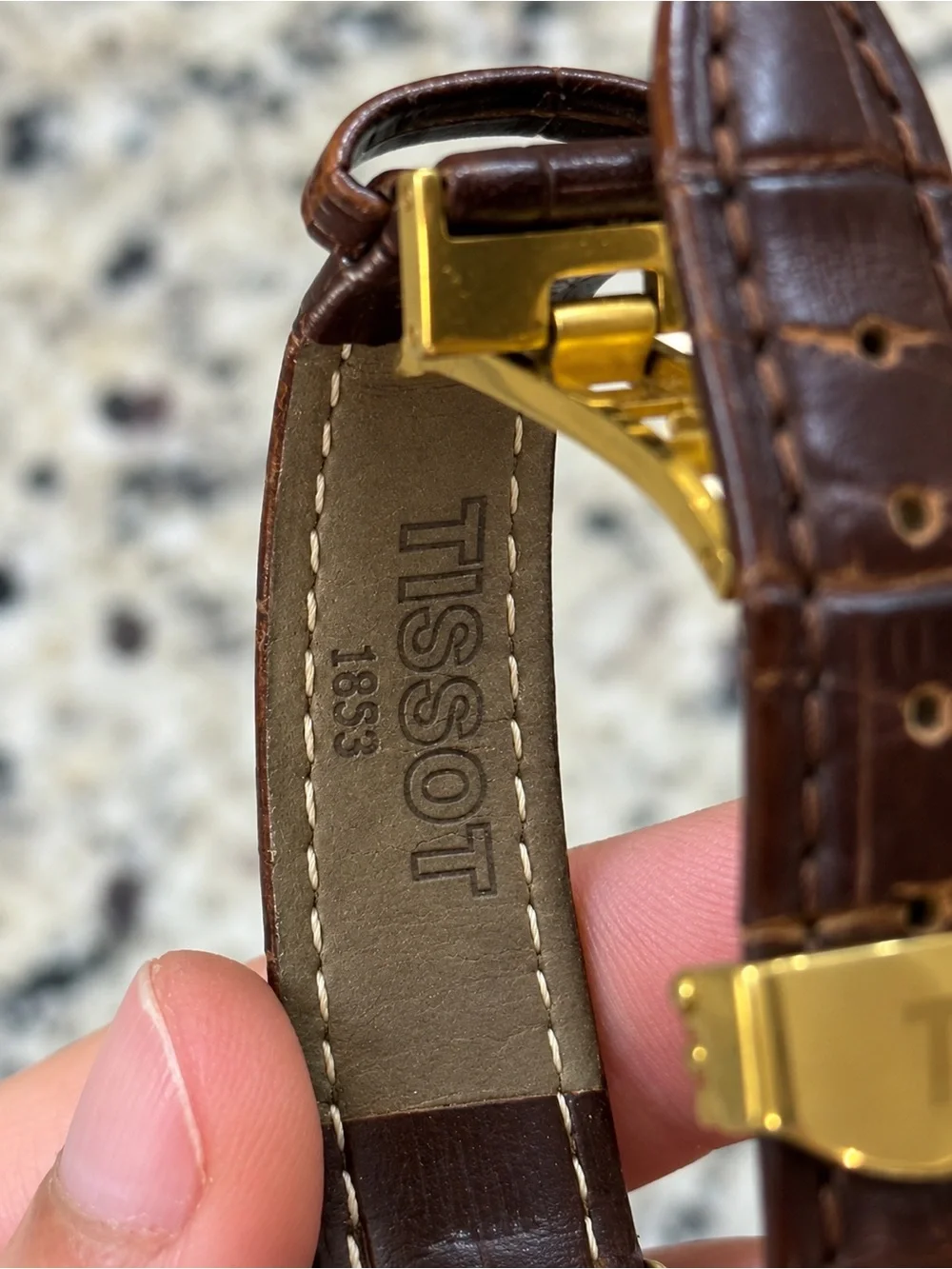 Tissot PRC 200 Chronograph Gold Tone Leather Watch